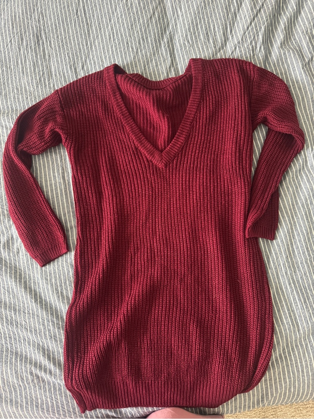 Lulu's V back sweater dress